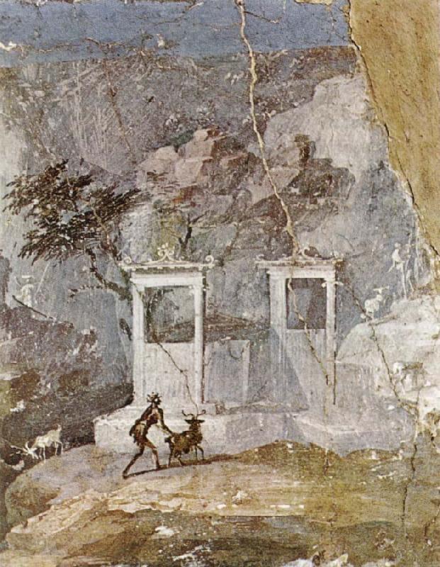 unknow artist Wall painting of a pastoral scene in the romantic style,from pompeii